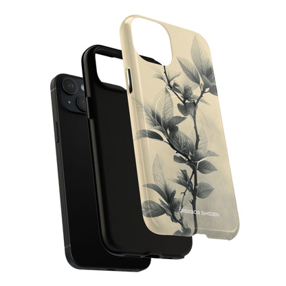 Beige Branch Art - Tough + MagSafe® iPhone 15 Phone Case