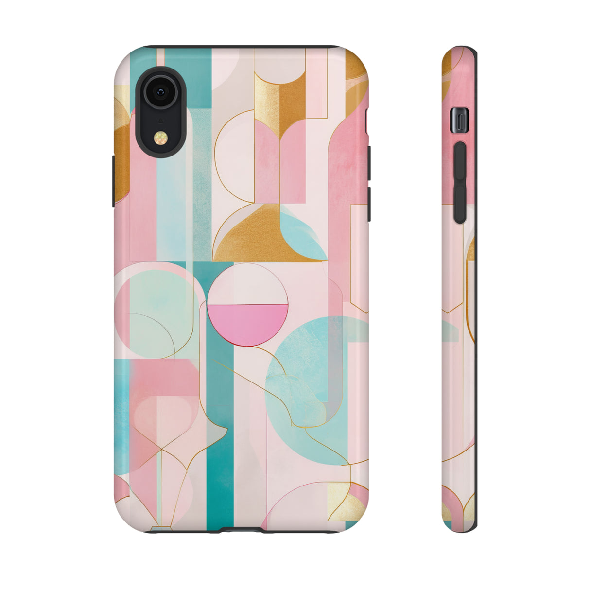 Deco Pink Geometric Fusion - Protective Phone Case