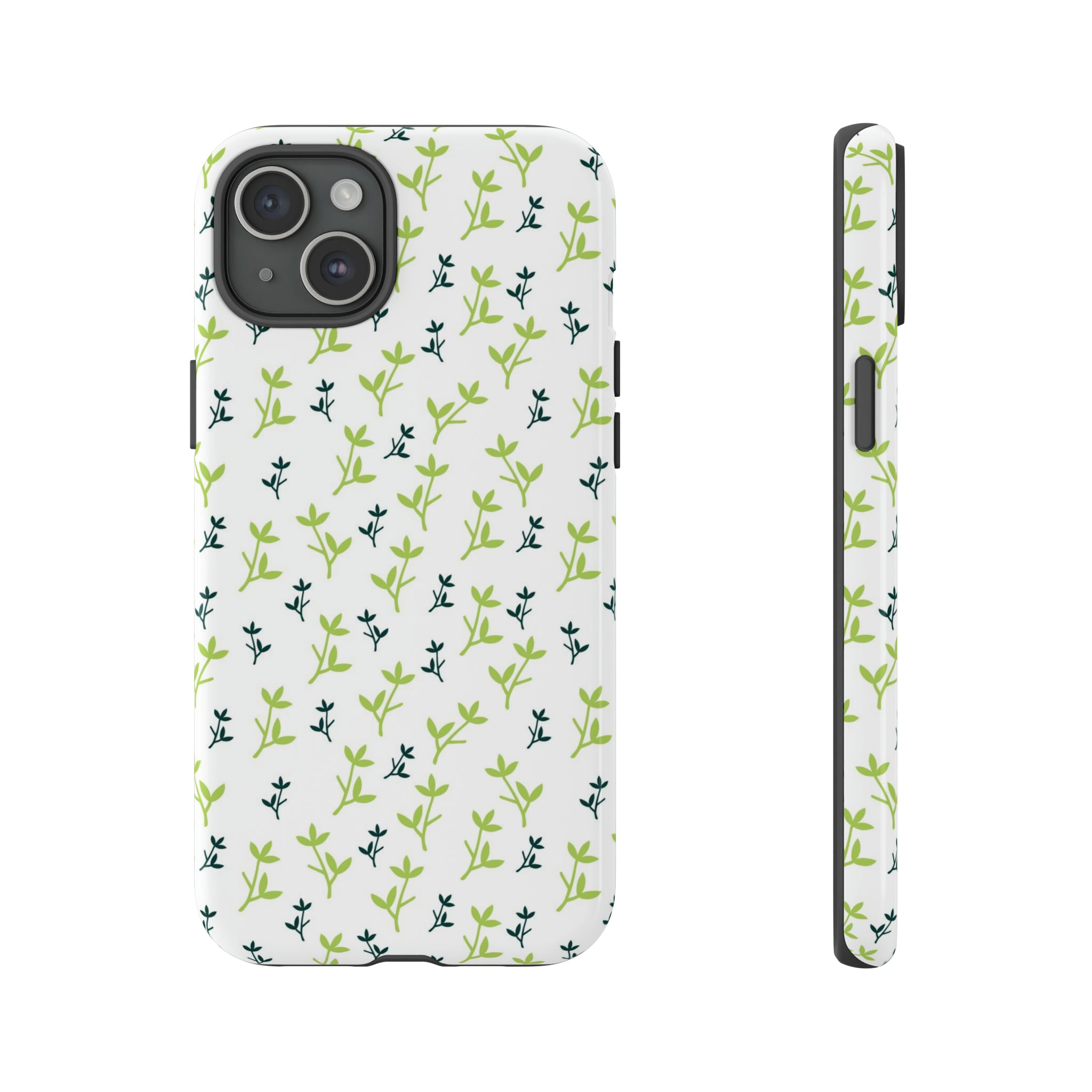 White Flower Pattern - Protective Phone Case