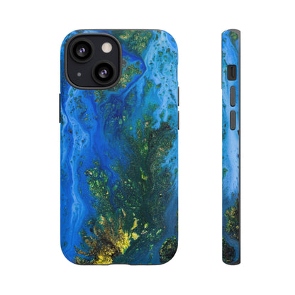 Blue Globe Ink Art iPhone Case (Protective) iPhone 13 Mini Matte Phone Case