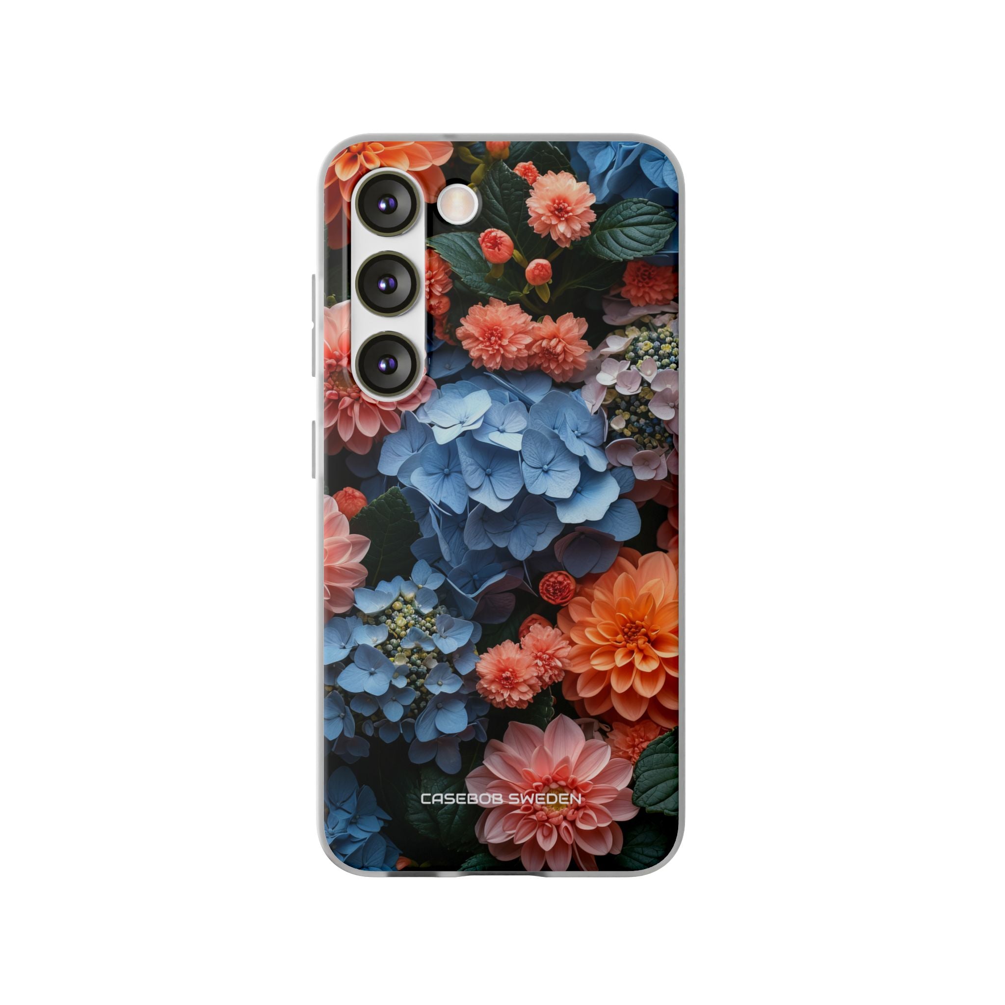 Blue Floral Bliss - Flexi Samsung S23 Phone Case