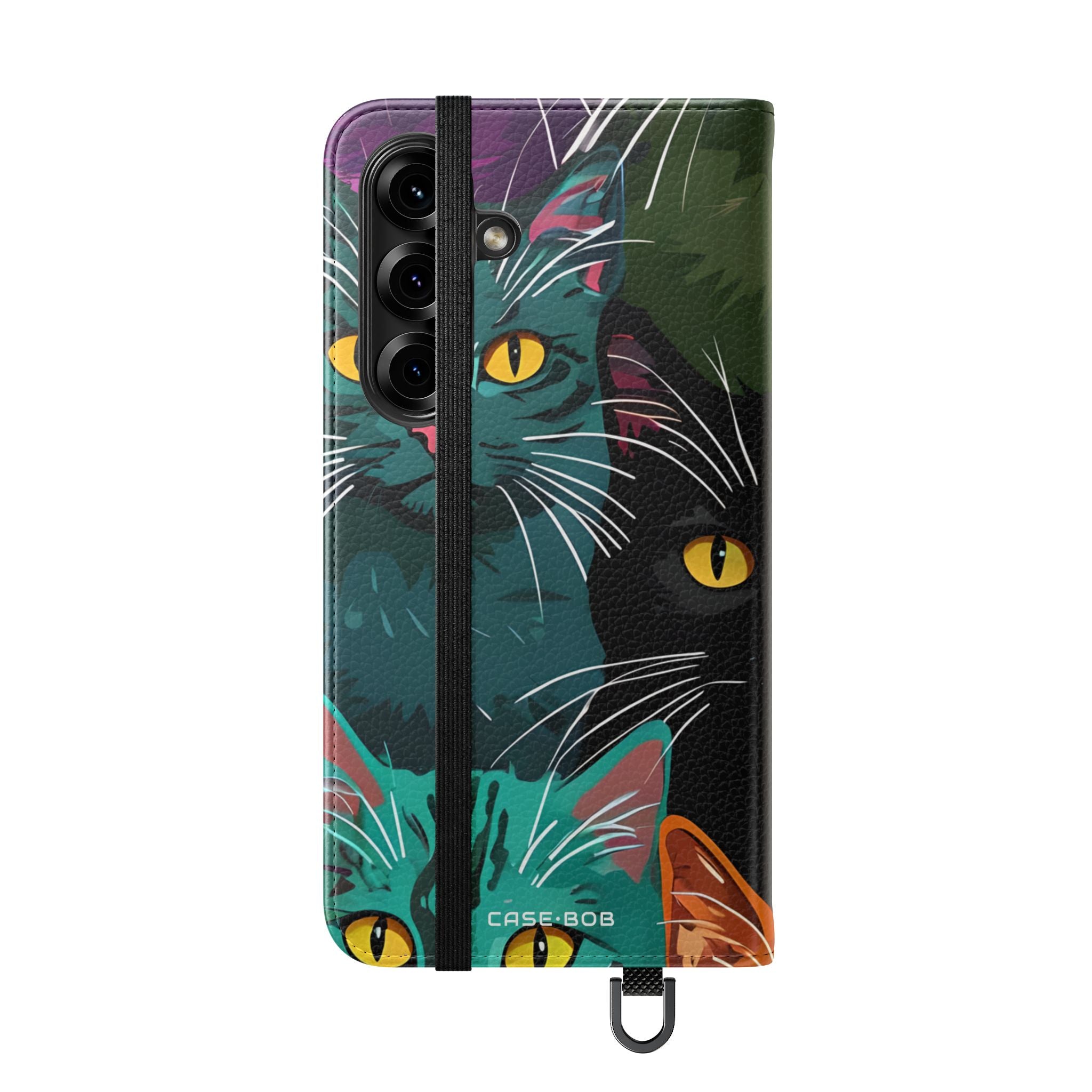 Cat Grid Neon - Samsung S25 Case - Lompakko