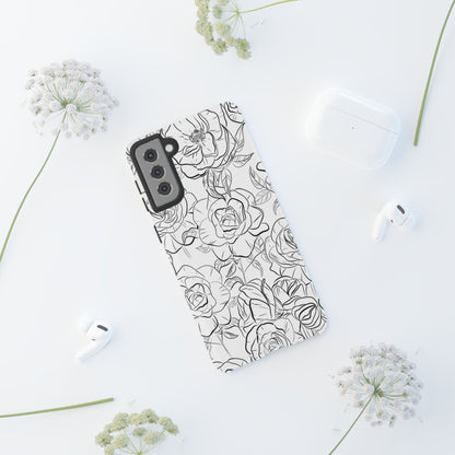Intricate Rose Sketches - Samsung Case