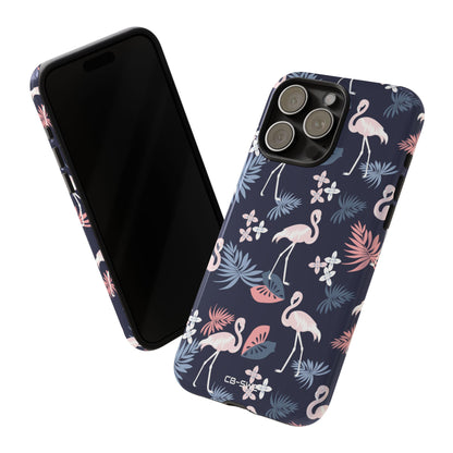 Flamingos Dance Playfully - iPhone Case