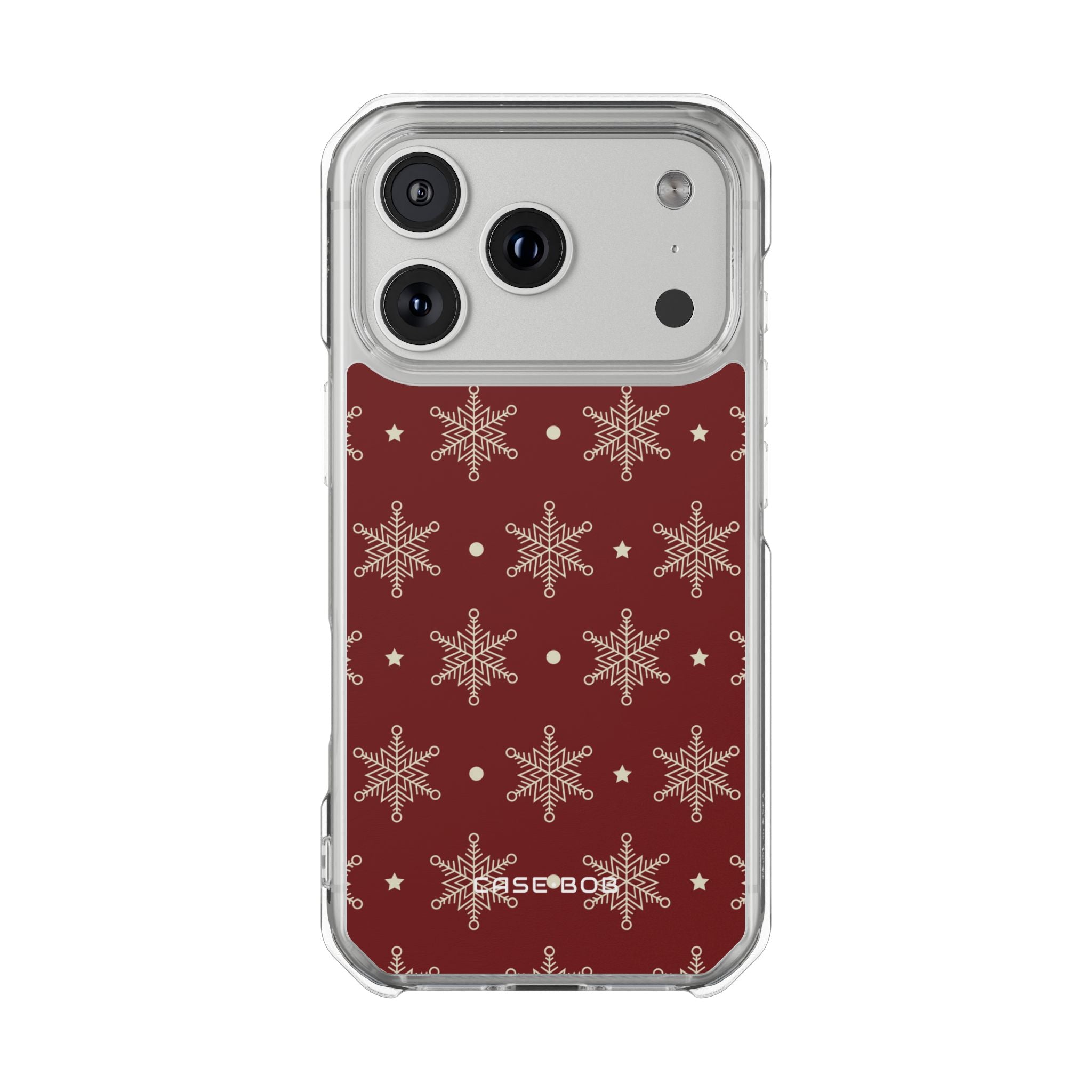 Crimson Snowflake iPhone 17 Pro Case - Impact
