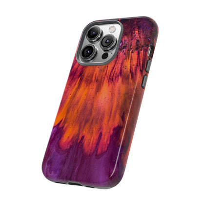 Orange Flow Ink Art iPhone Case (Protective) Phone Case