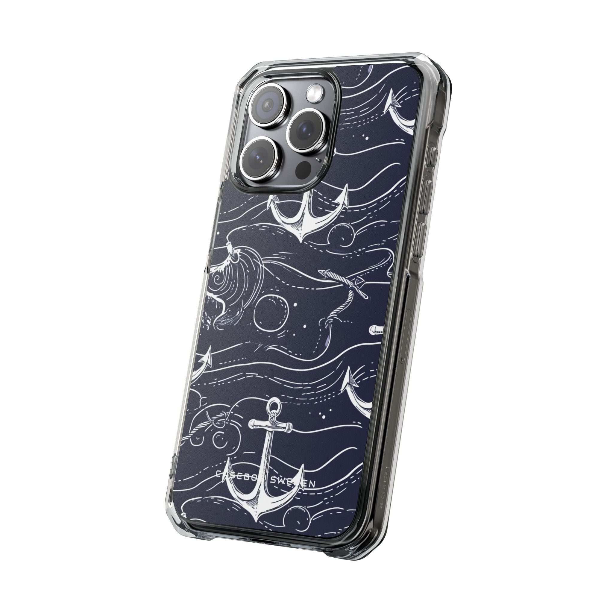 Gradient Anchorflow Waves iPhone 15 - Clear Impact Phone Case