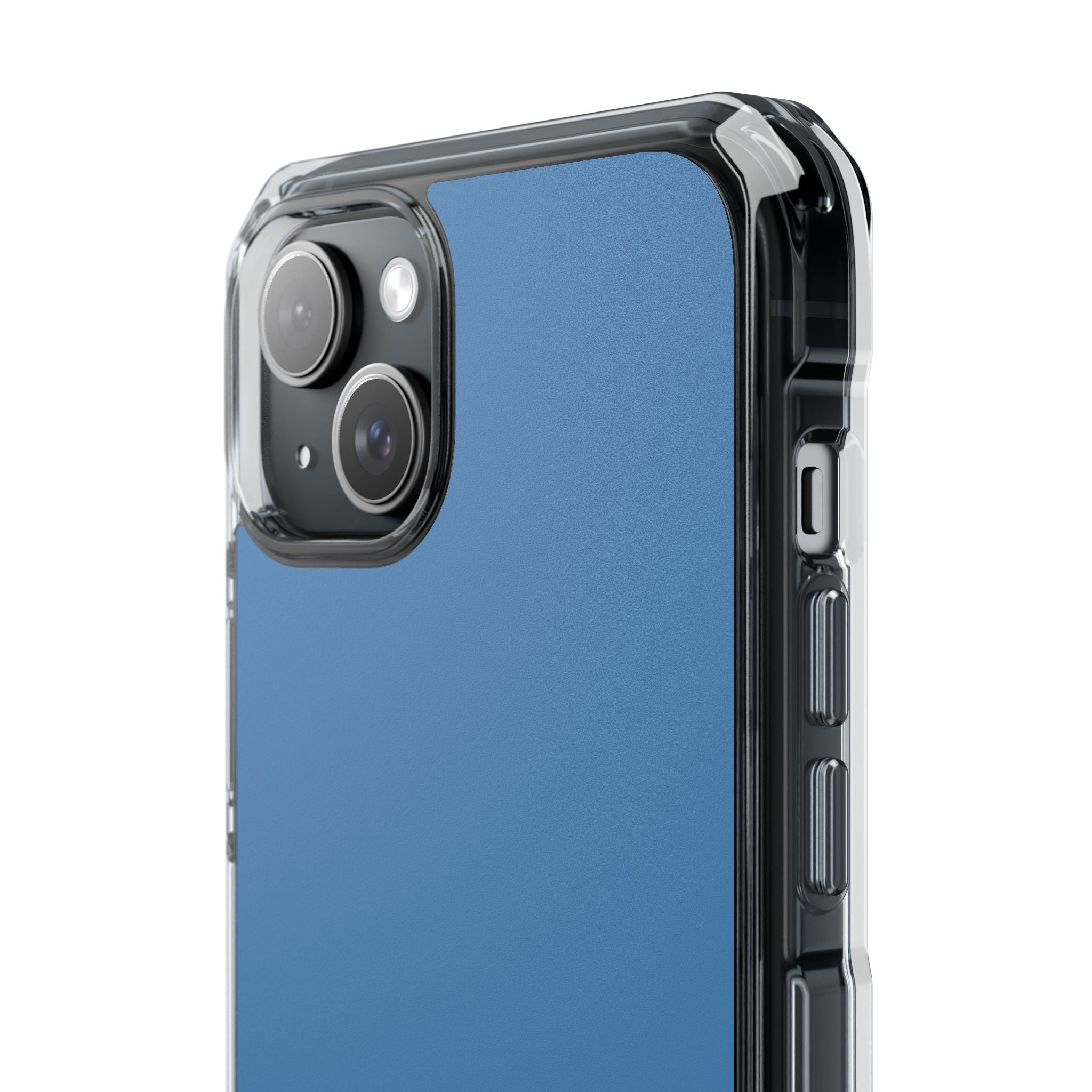 Steel Blue - Clear Impact Case for iPhone