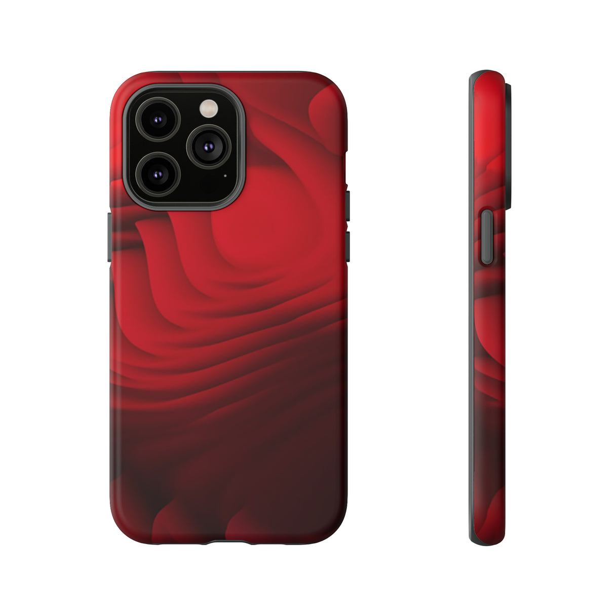 Red Center Waves - Protective Phone Case