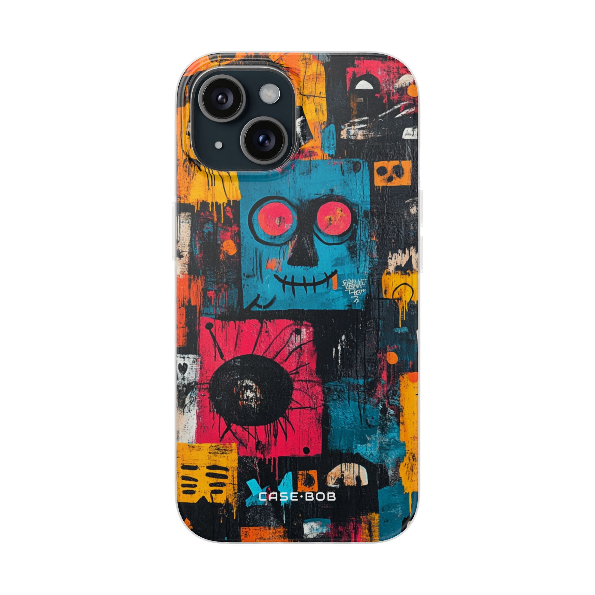 Blue Stitch Smile iPhone 15 Case - Soft