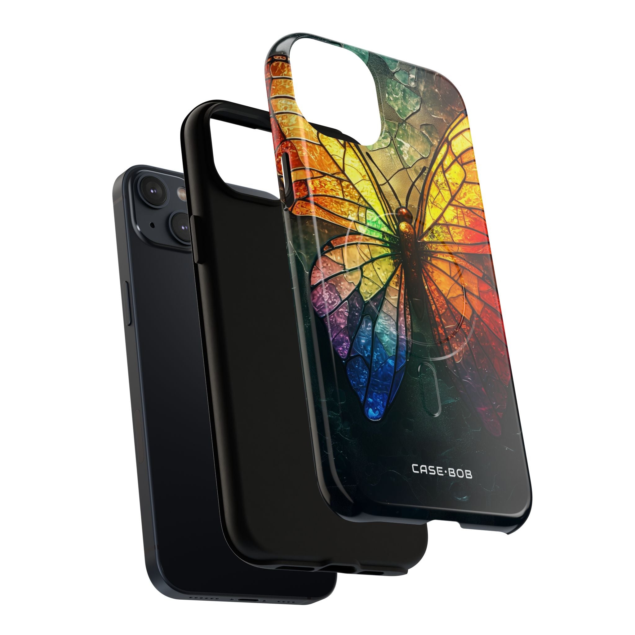 Stained Glass Butterfly iPhone 14 Plus Case - Tough+