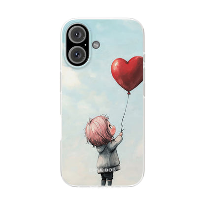 Heart Balloon Glow iPhone 16 Case - Soft