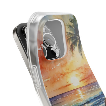 Sunset Palm iPhone 16 Pro Case - Soft