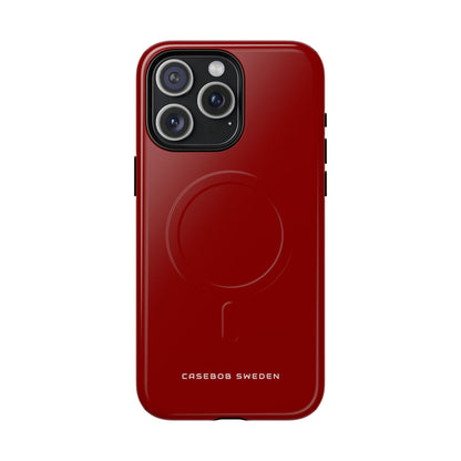 Dark Red iPhone 15 | Tough+ Phone Case