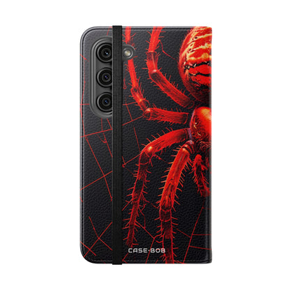 Crimson Spinnenweb - Samsung S23 Case - Portemonnee
