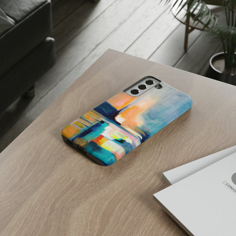 Abstract Blue n Yellow iPhone Case (Protective) Phone Case