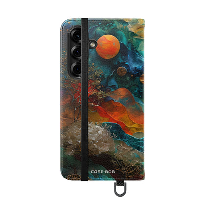 Solar Orbit Orange - Samsung S25 Case - Lompakko