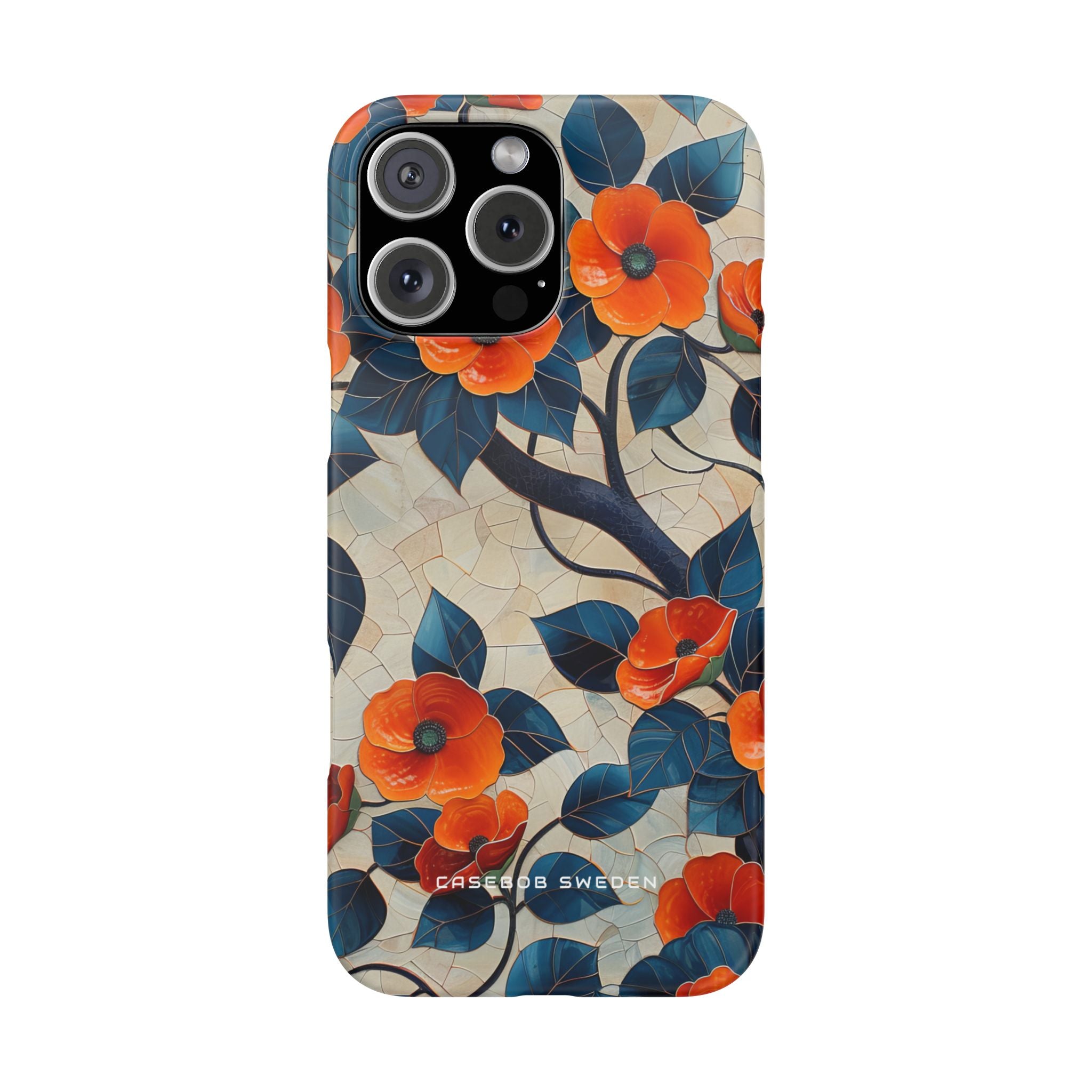 Orange Blossoms Mosaic Harmony iPhone 16 - Slim Phone Case