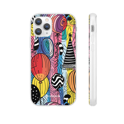 Vibrant Party Whimsy | Flexible Phone Case for iPhone