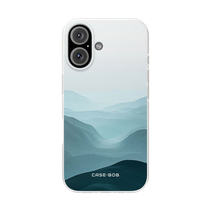 Teal Mist Mountains iPhone 16 Case - Soft