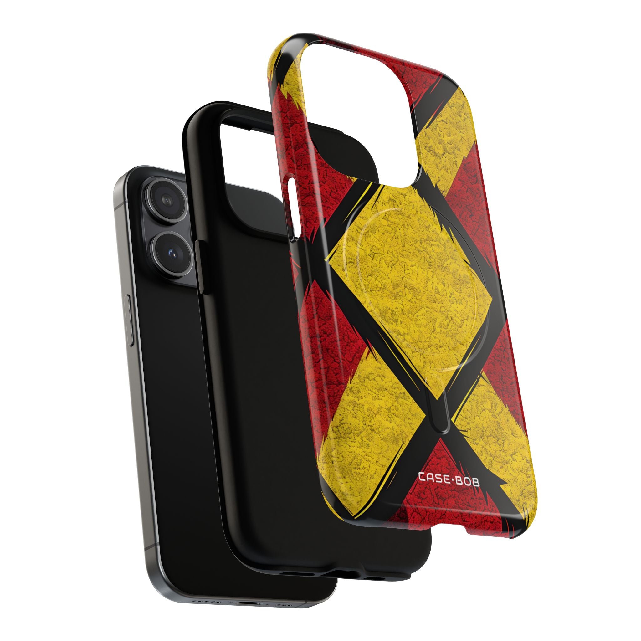 Cracked Diamond Grid iPhone 15 Pro - Tough+