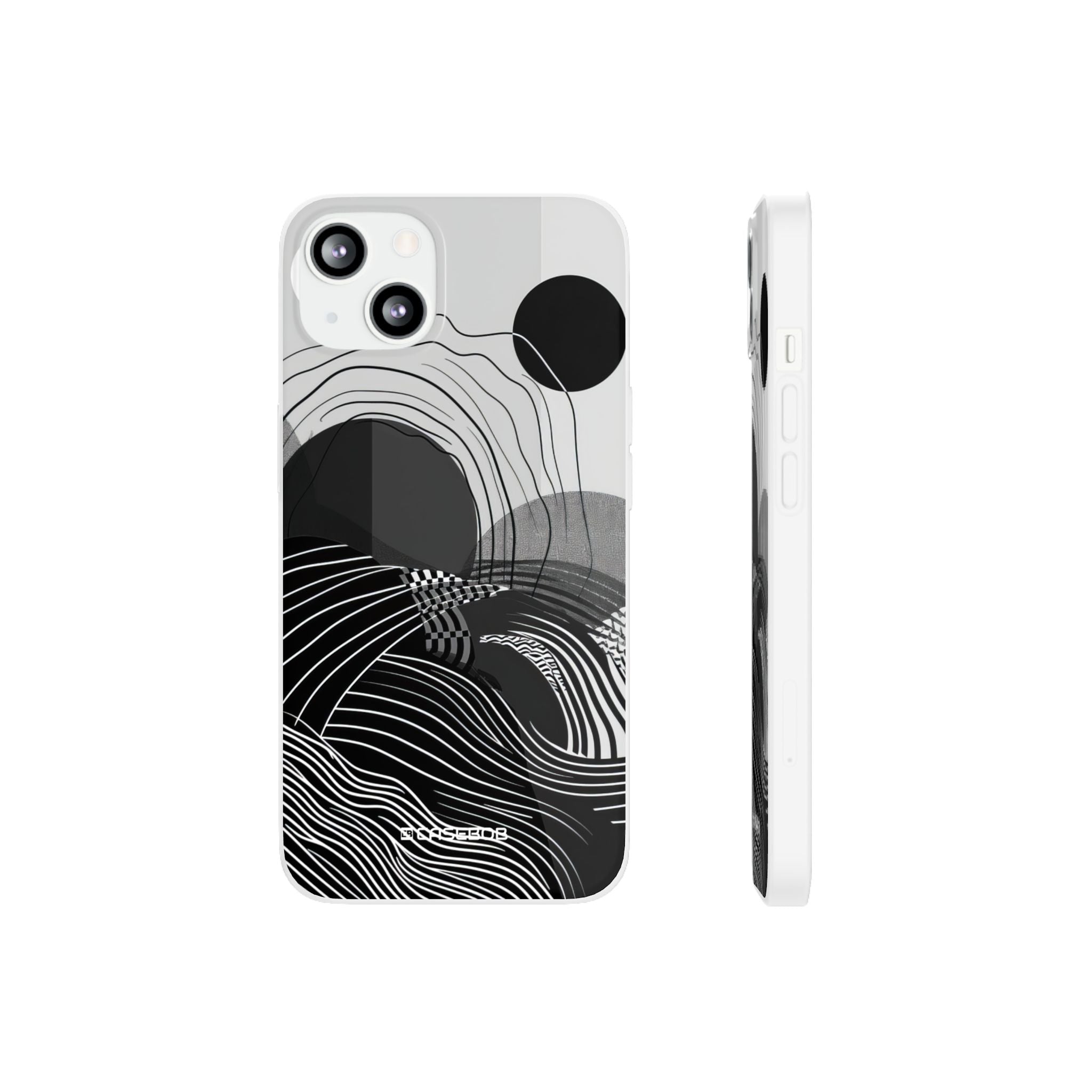 Monochrome Dynamics | Flexible Phone Case for iPhone