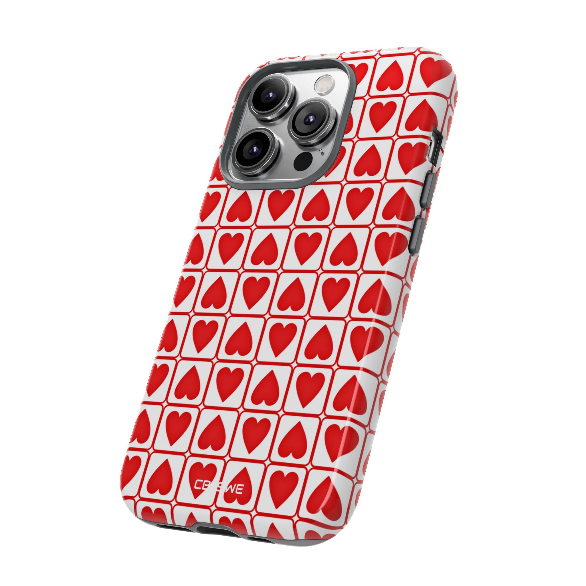 Hearts In Squares - iPhone Case