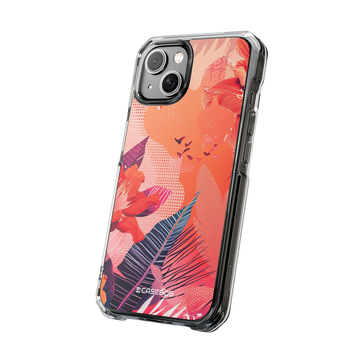 Living Coral Design | Handyhülle für iPhone (Clear Impact Case – magnetisch)