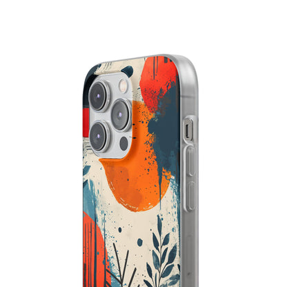 Orange Blue Splash - Flexi iPhone 14 Phone Case