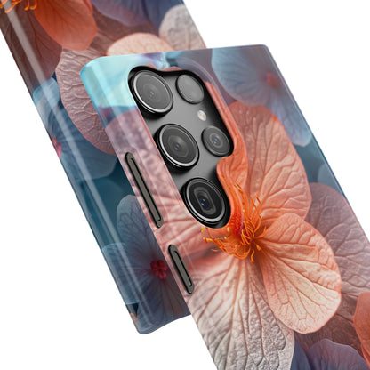 Peach Blossom Serenity - Slim Samsung S23 Phone Case