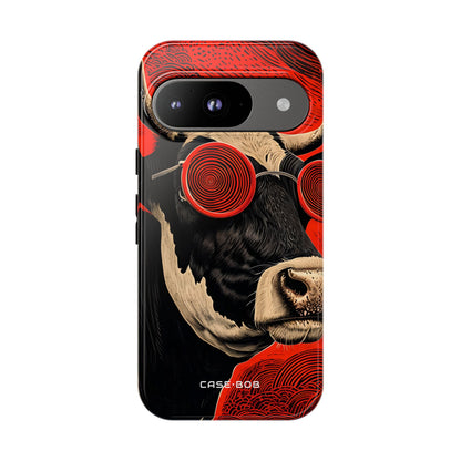Hypnotic Cow Google Pixel 9 Case - Tough