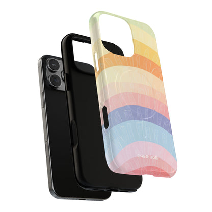 Pastel Rainbow Bands iPhone 16 Pro Max Case - Tough+