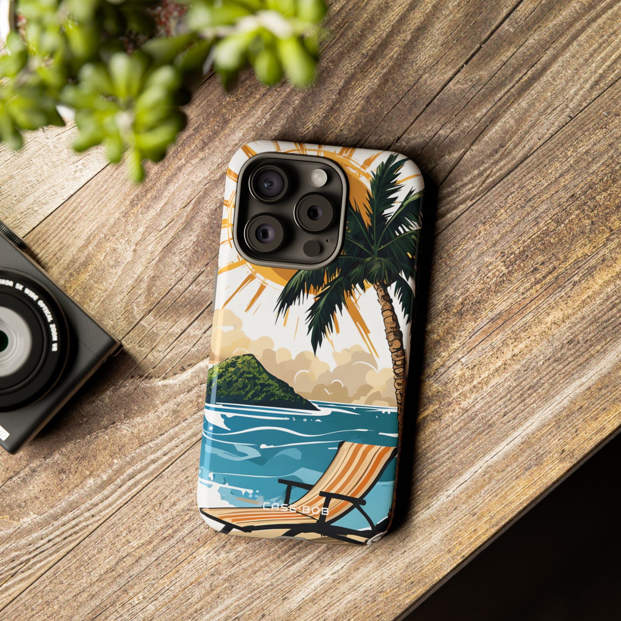 Sunny Palm Breeze iPhone 15 Pro Case - Tough