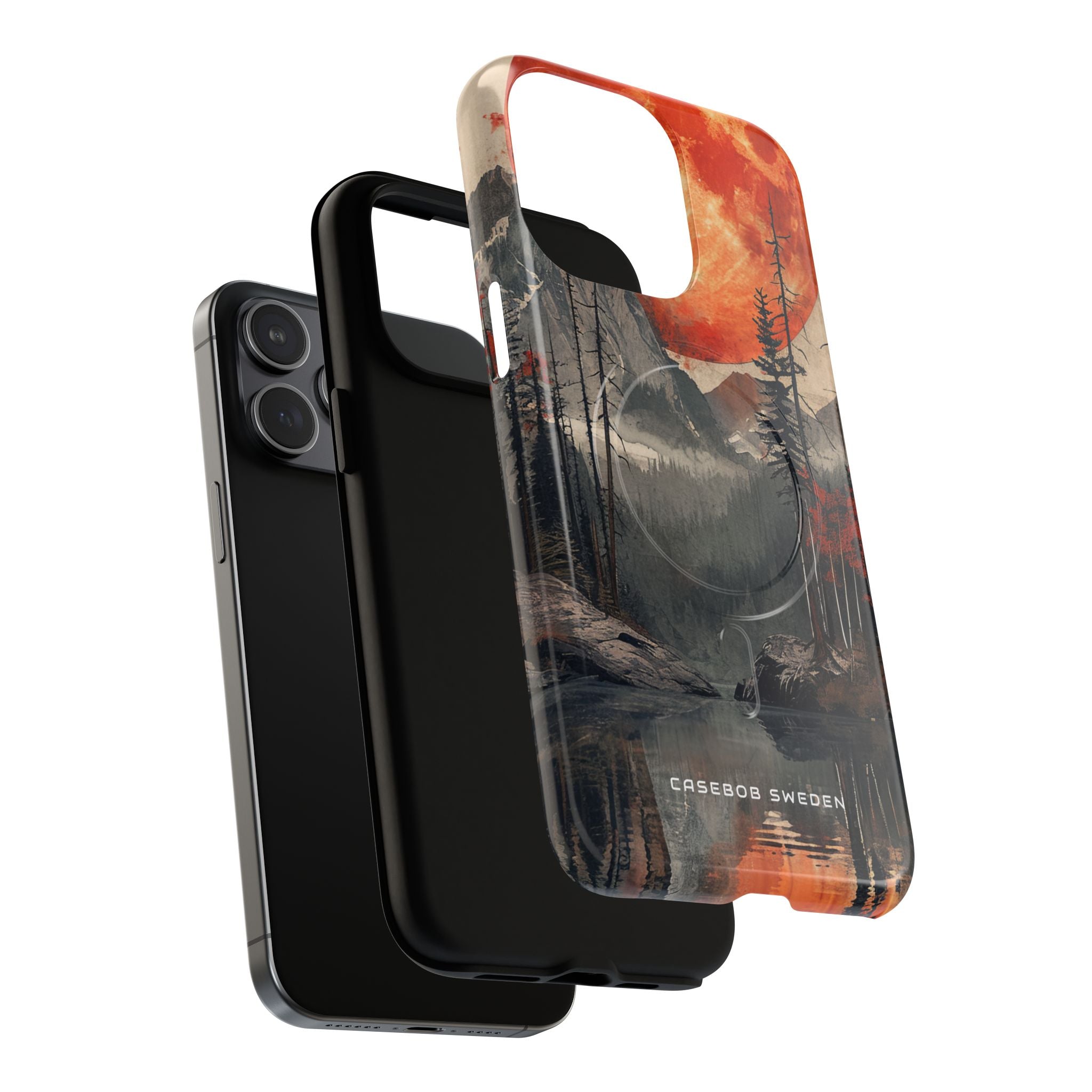 Celestial Glow Over Reflective Landscape iPhone 15 | Tough+ Phone Case