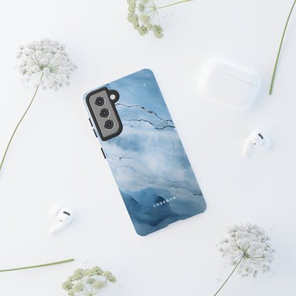 Light Navy Marble - Protective Phone Case