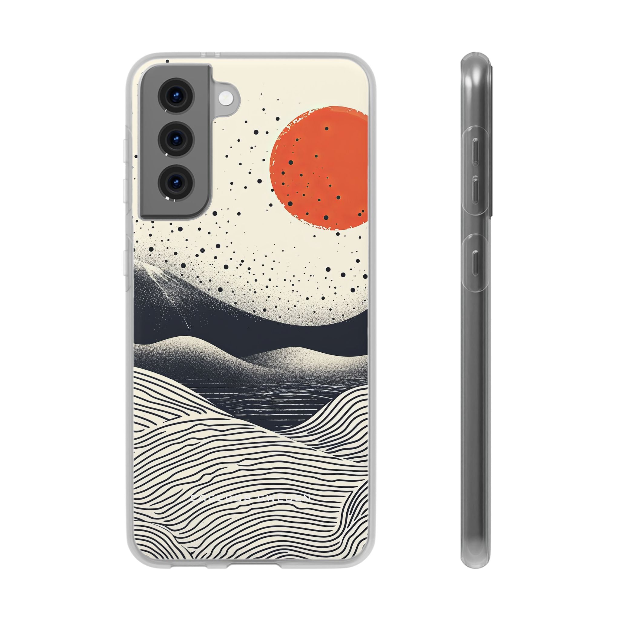 Red Sun Over Flowing Horizons Samsung S21 - Flexi Phone Case