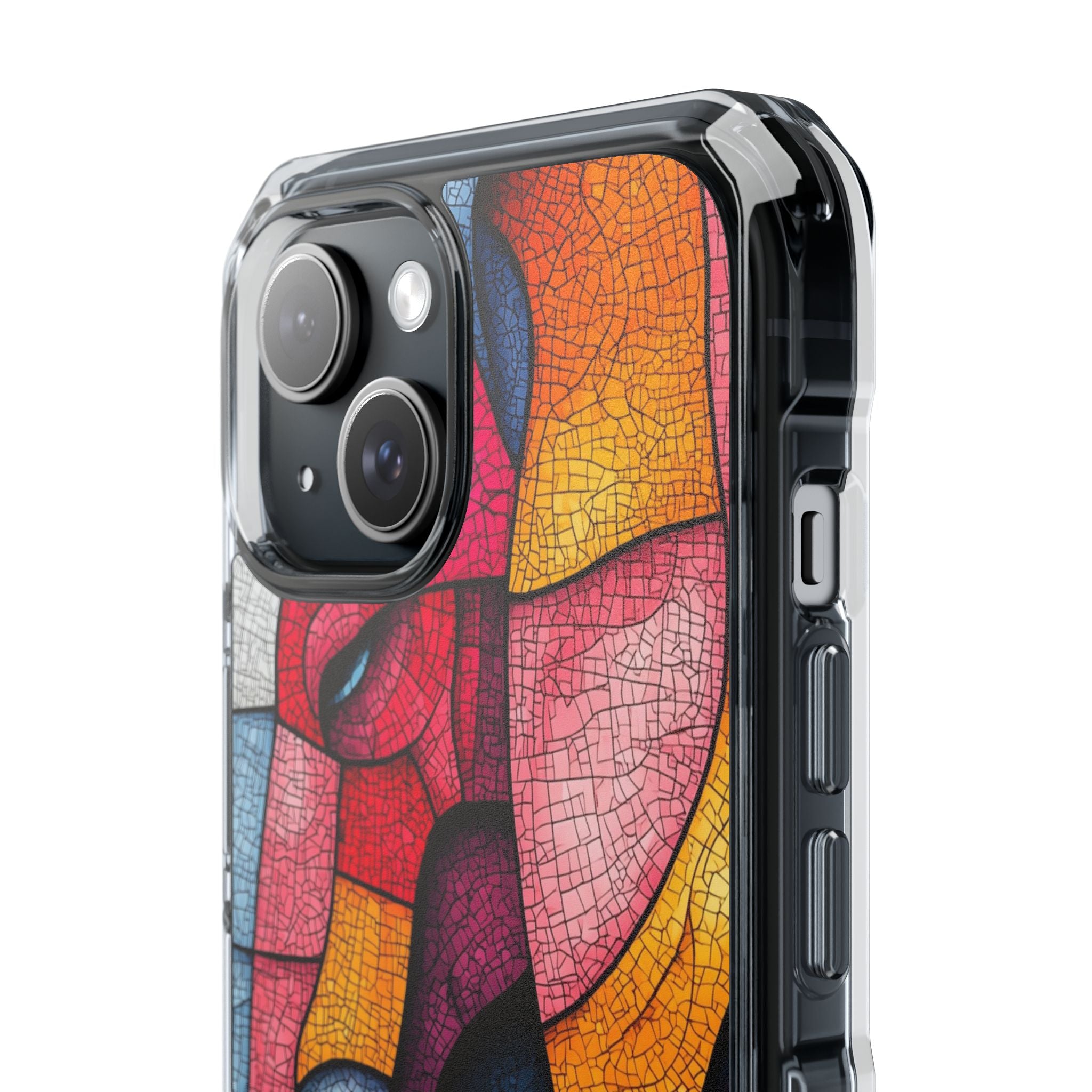 Mosaic Elephant Blue iPhone 15 Case - Impact