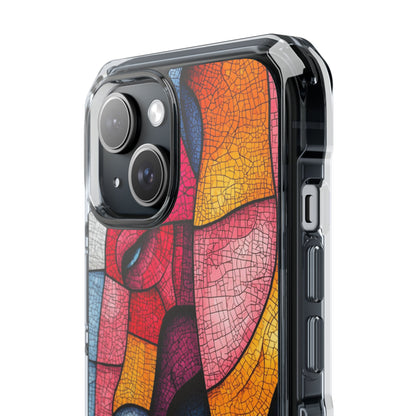Mosaic Elephant Blue iPhone 15 Case - Impact