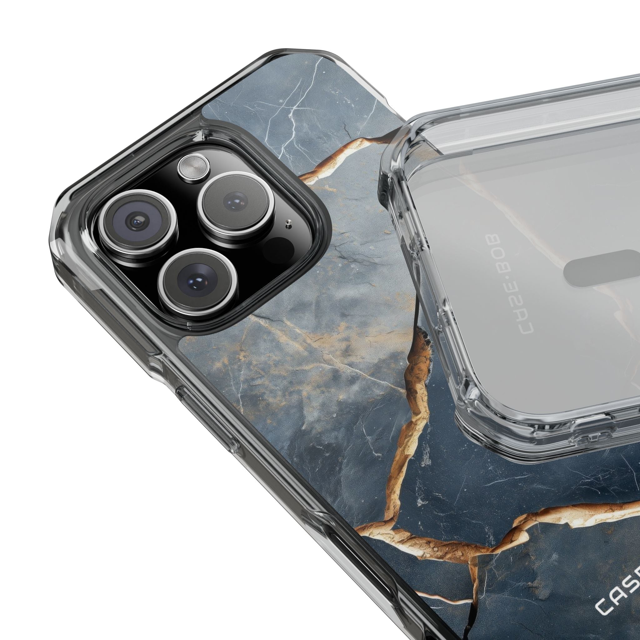 Jagged Vein Navy iPhone 16 Pro Case - Impact