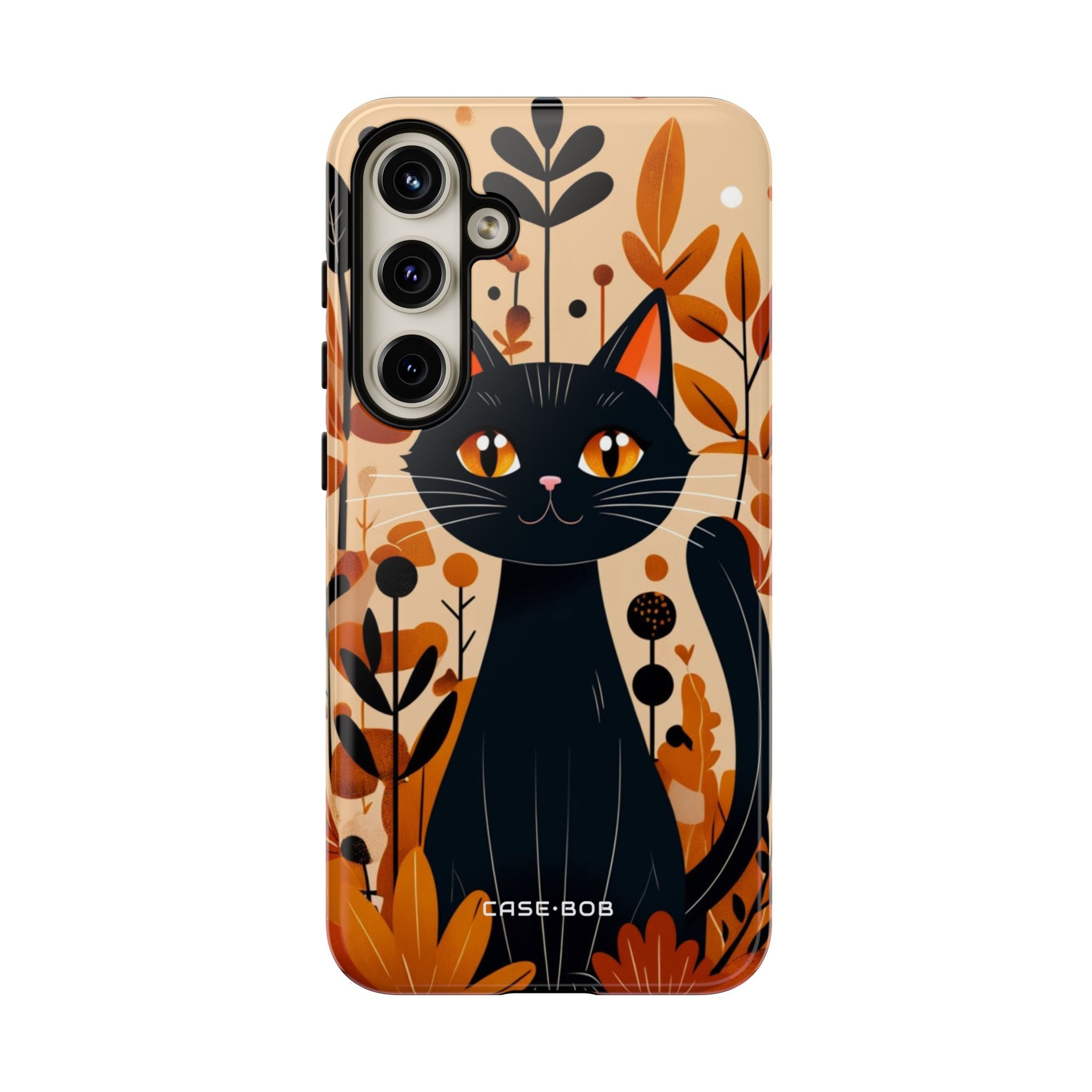 Black Cat Glow Samsung S24 Plus Case - Tough