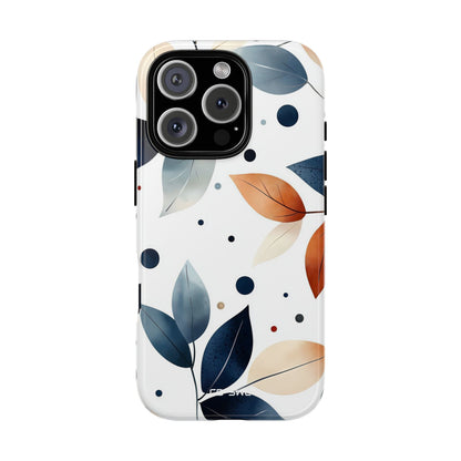 Leaves And Circles - iPhone Case