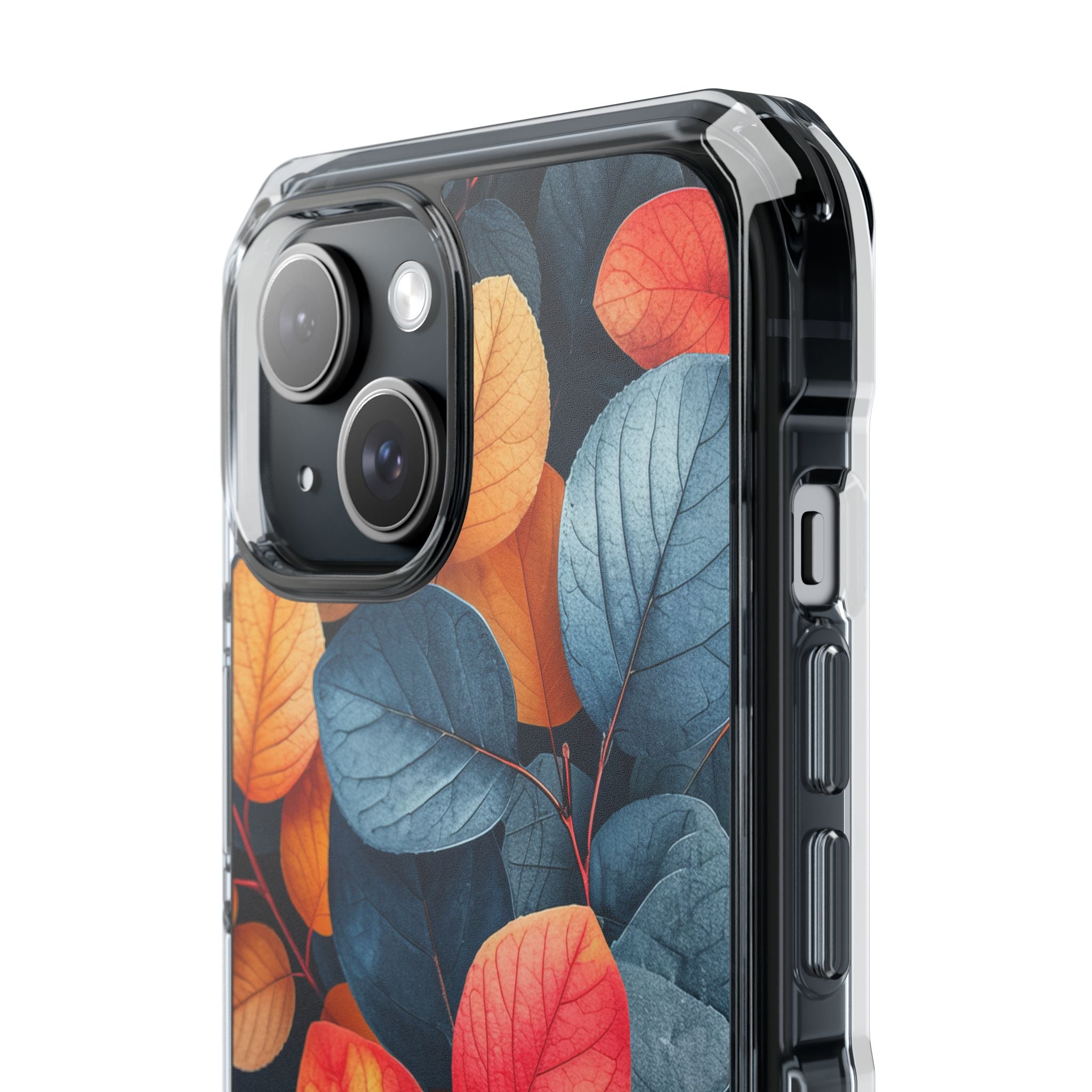 Vibrant Nature Leaves - Clear Impact iPhone 15 Phone Case