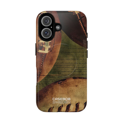 Vintage Football Textures iPhone 16 - Tough+