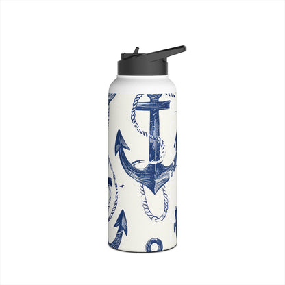 Blue Anchor Breeze - Stainless Steel Water Bottle