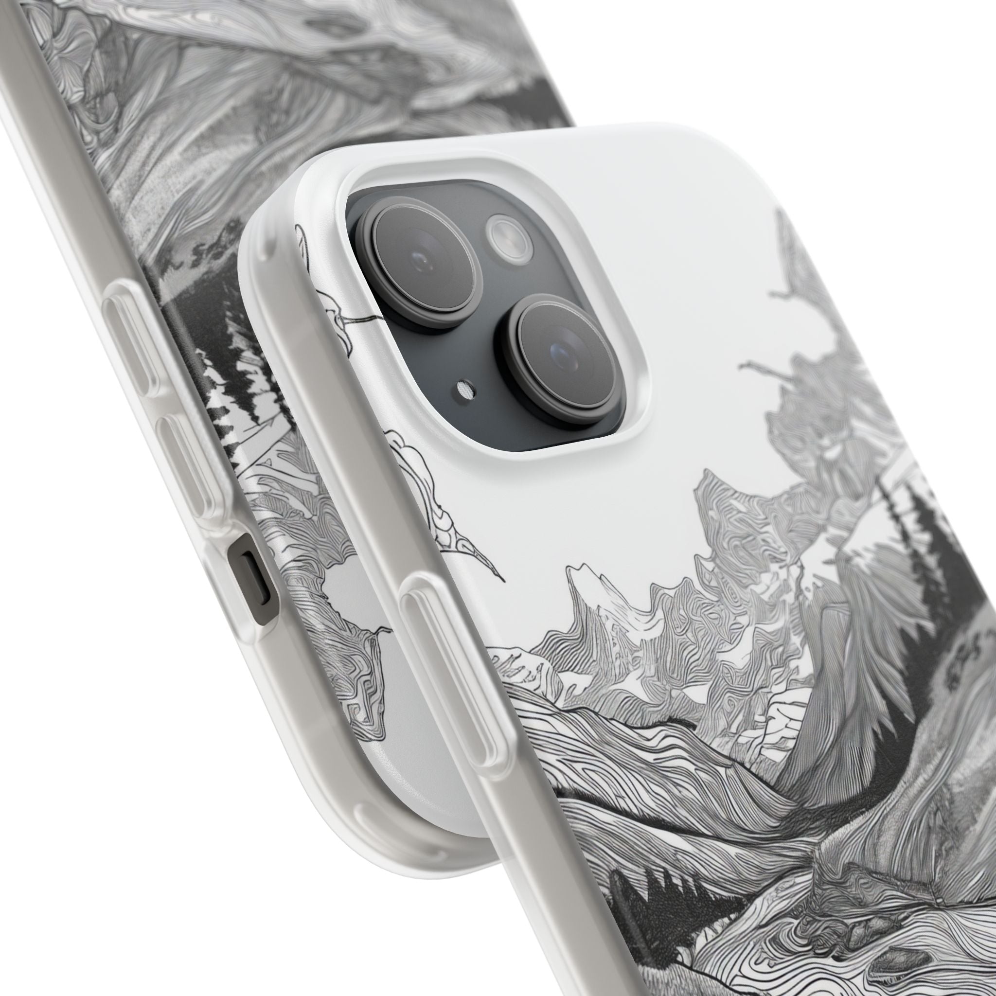 Monochrome Serenity | Flexible Phone Case for iPhone