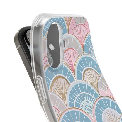 Art Deco Pastel Fan Pattern - Flexi iPhone 16 Phone Case