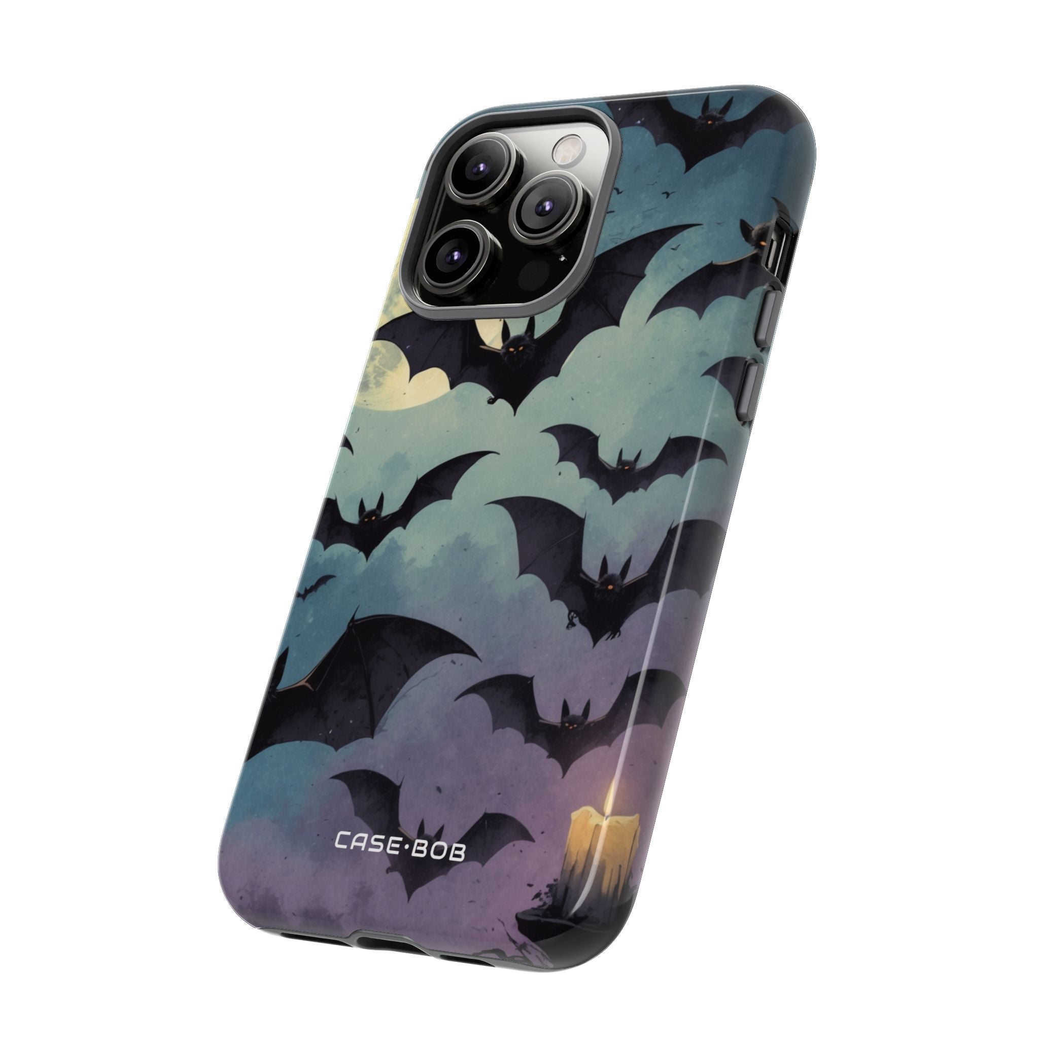 Glowing Bat Swarm iPhone 14 Pro Max Case - Tough