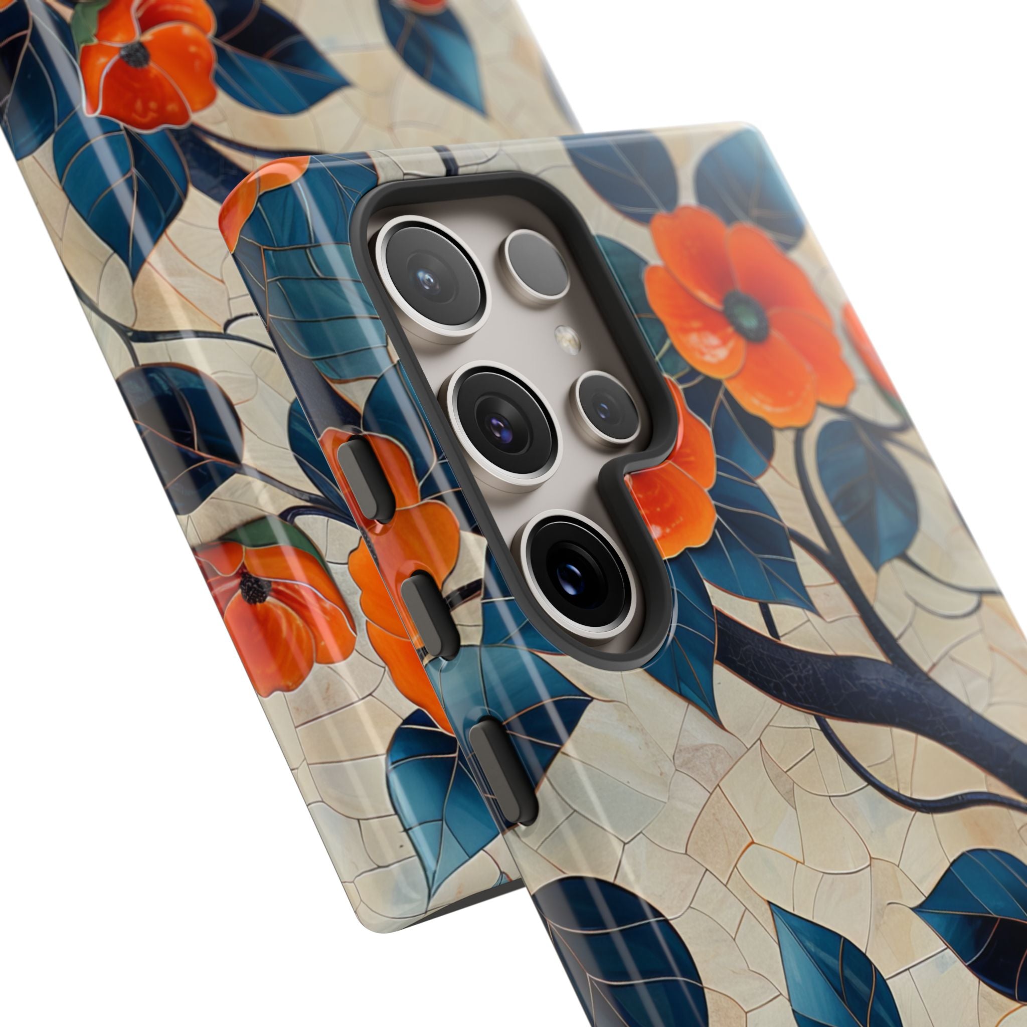 Orange Blossoms Mosaic Harmony Samsung S24 - Tough Phone Case