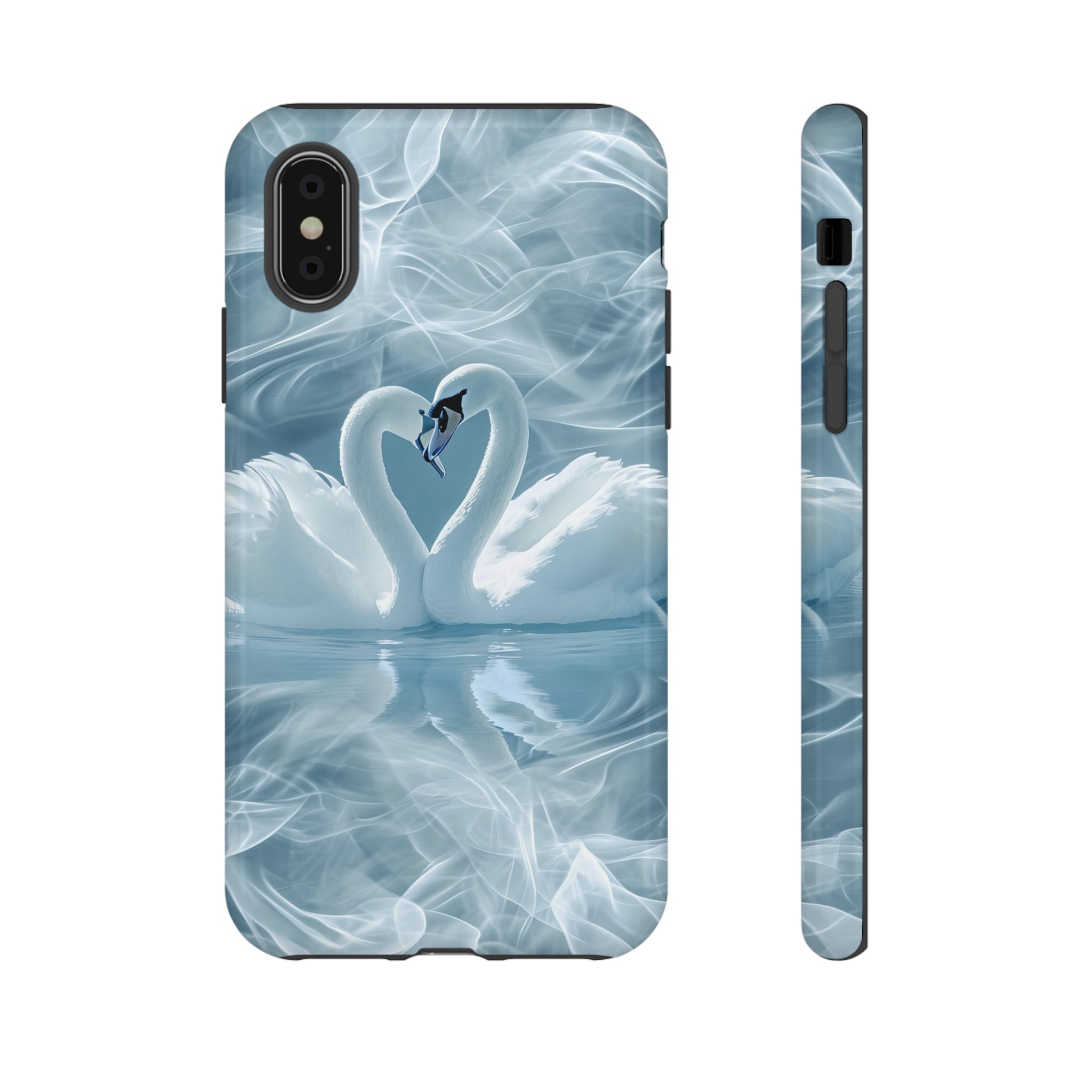 Swan Pair Ribbon Grace - Protective Phone Case