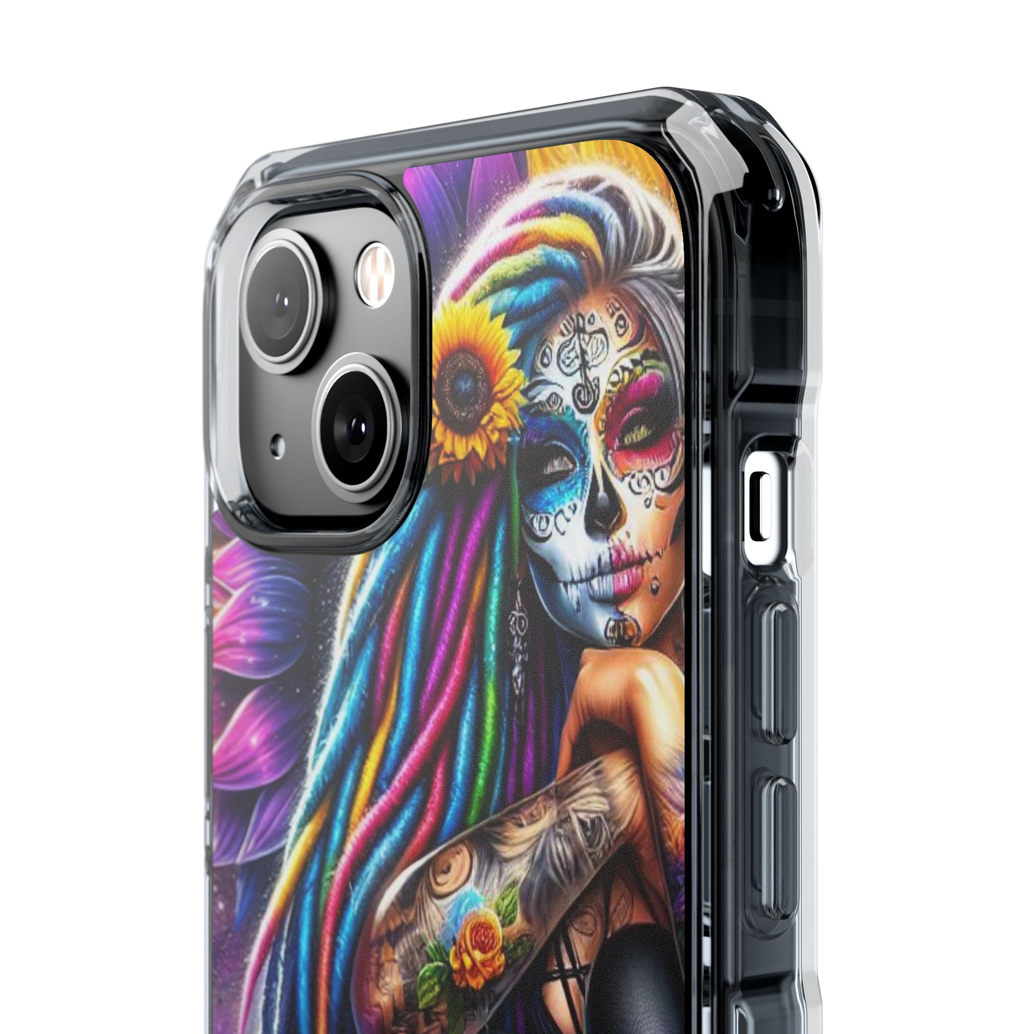 Sunflower Skull Glow iPhone 14 Case - Impact